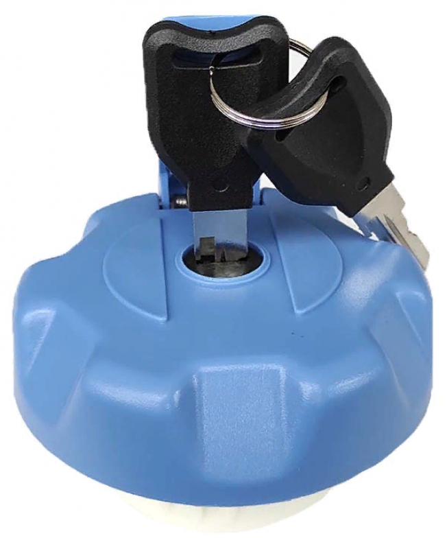 Крышка бака AdBlue (мочевины) d=60 (пласт, с ключом) (синяя) (МАРК) 3020701221